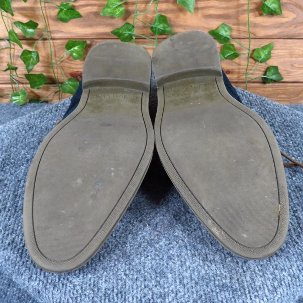 Calvin‎ Klein Gio Men Oxford Shoe Size 9 Business Casual Navy Blue Suede Dress